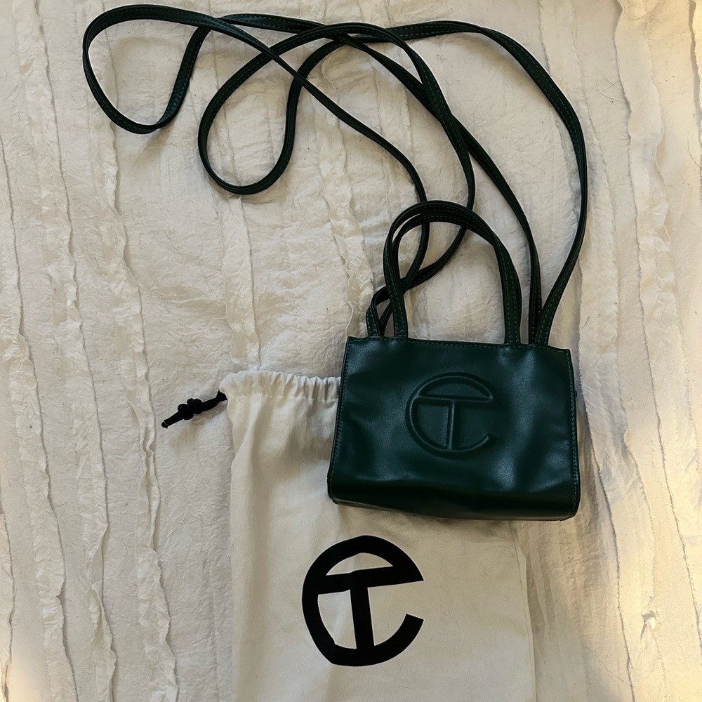 Vegan Leather Forest Green Telfar Bag Small